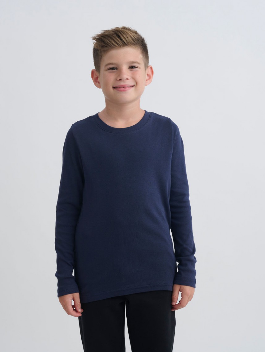 BASIC CREW NECK RIB-KIDS
