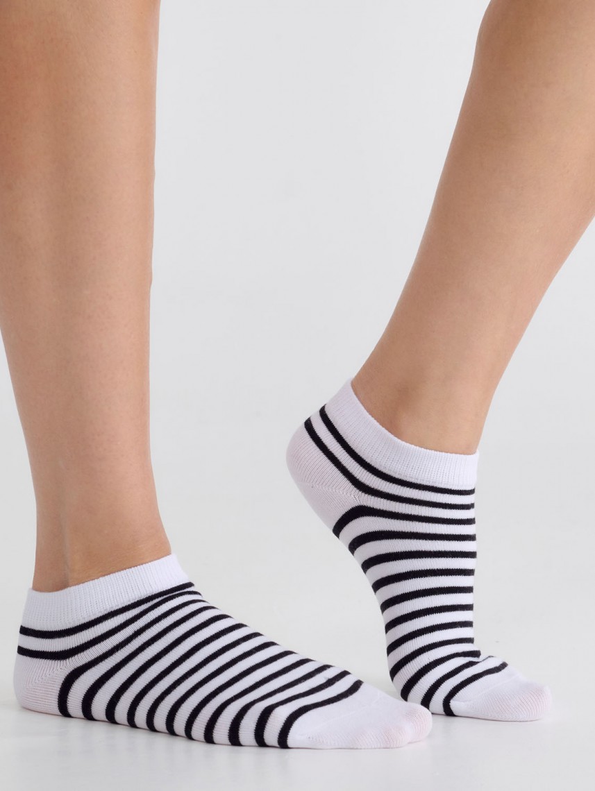 Printed Sneakers Socks– שלושה זוגות במארז