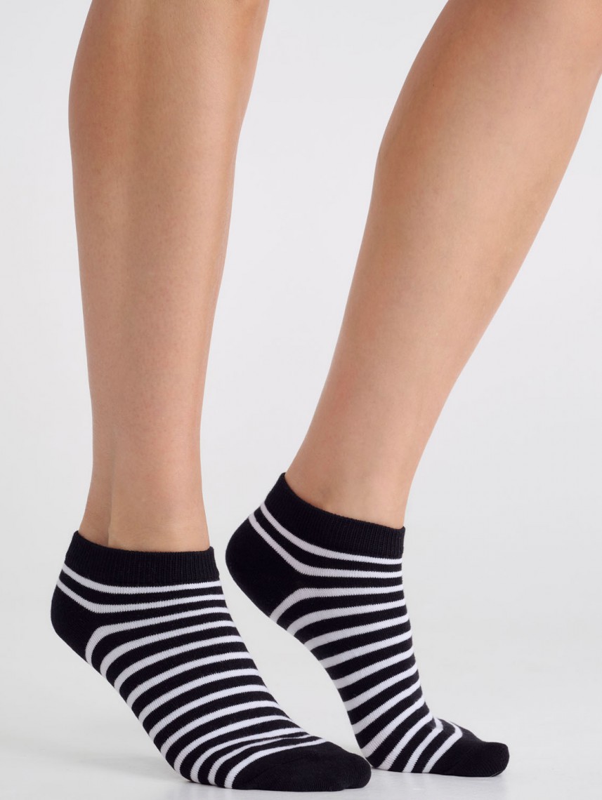 Printed Sneakers Socks– שלושה זוגות במארז