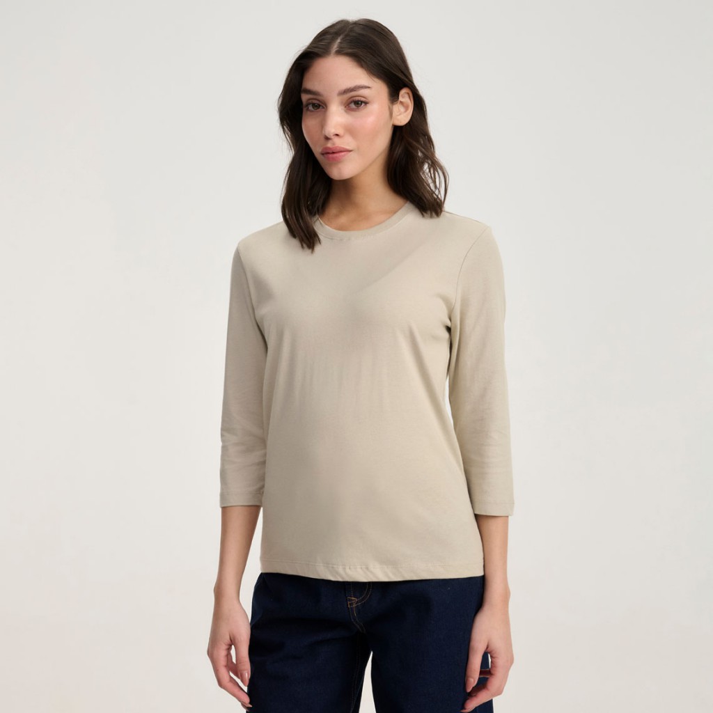 3/4 LENGTH SLEEVE BASIC SHIRT