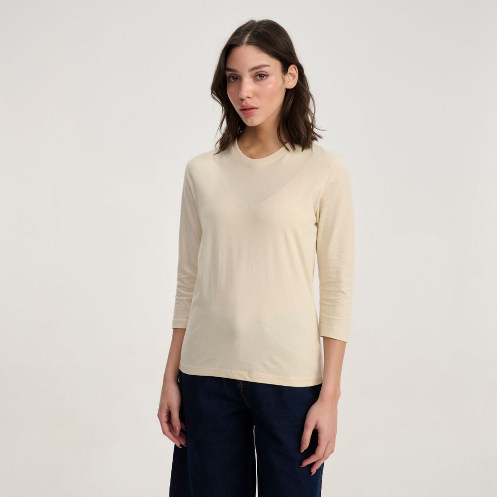 3/4 LENGTH SLEEVE BASIC SHIRT