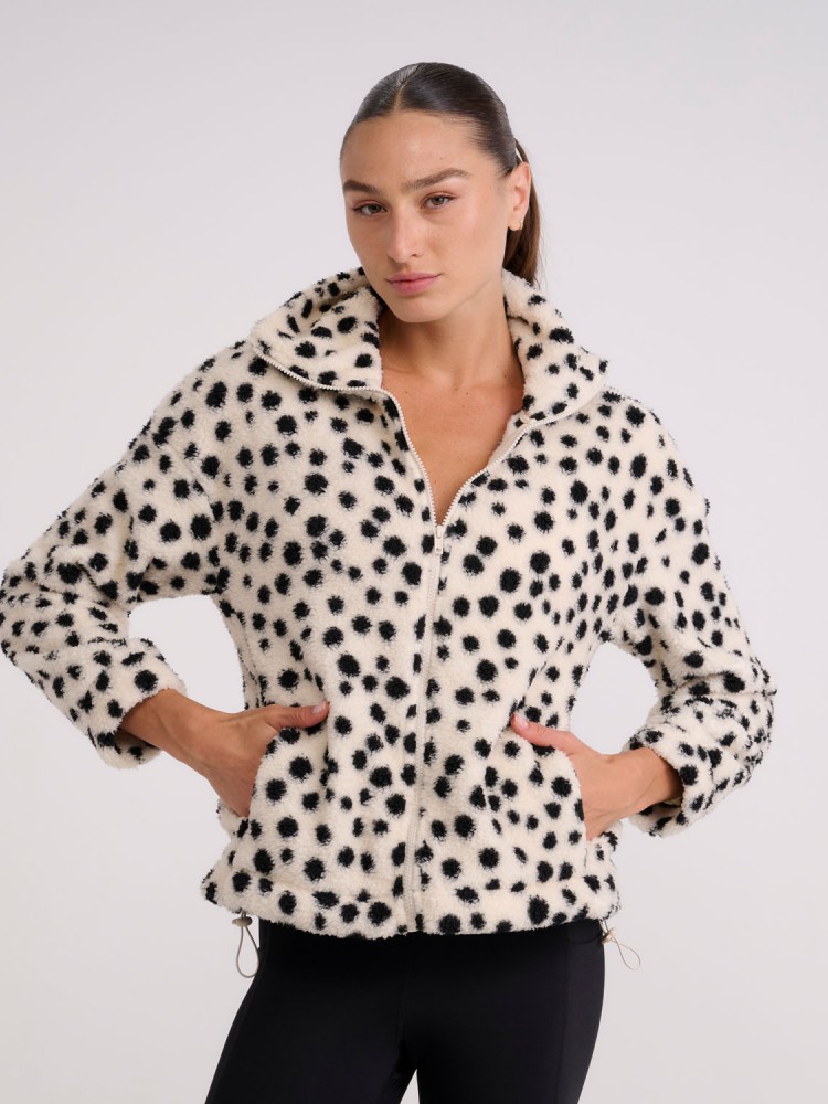 PRINTED FLEECE JACKET