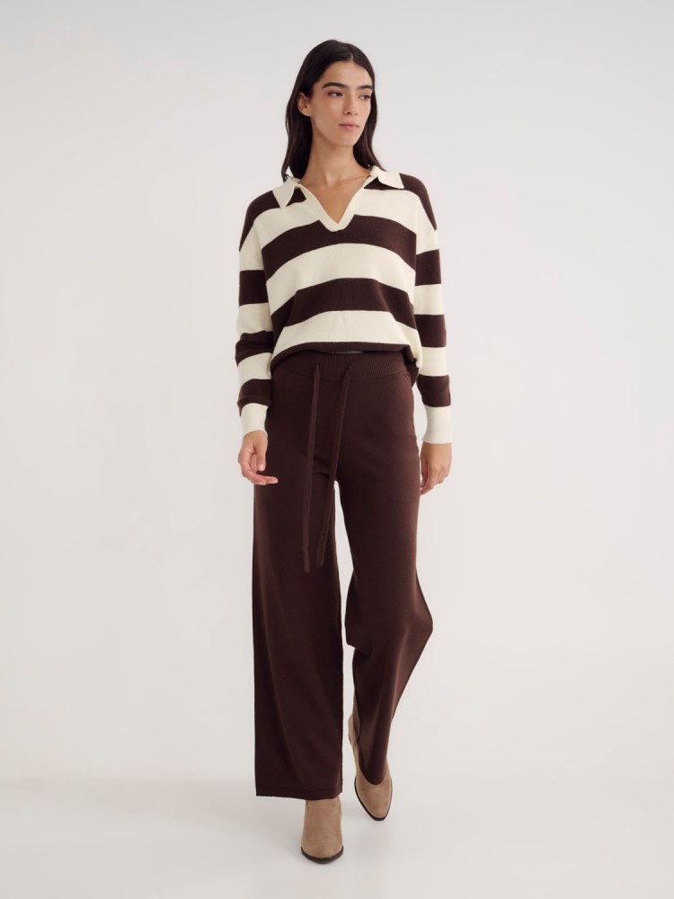 CAMELIA WIDE LEG KNITTED PANTS