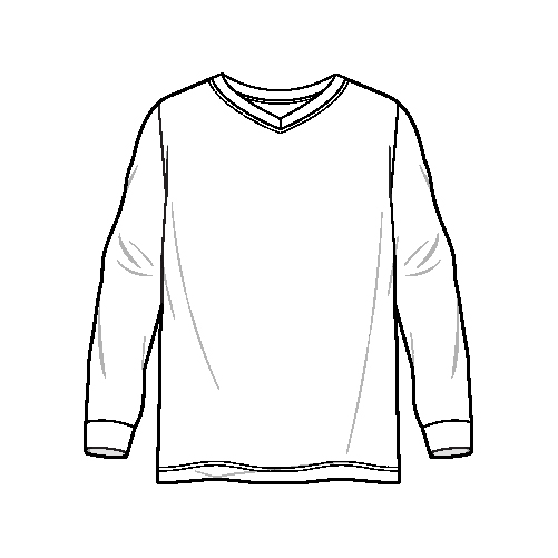 קנה עכשיו חולצות ארוכות עם צווארון V