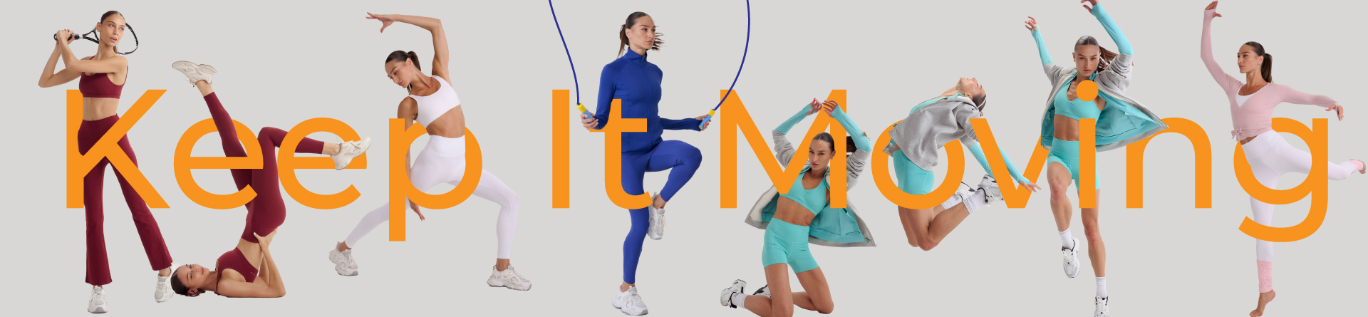 נשים בגדי ספורט באנר פרסומי