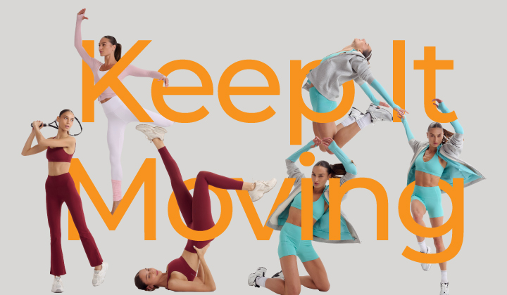 נשים בגדי ספורט באנר פרסומי